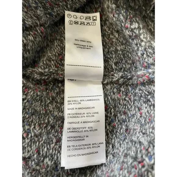 UNTUCKit Emeric Donegal Collared Cardigan Sweater Size S Gray Speckled Grandpa - Picture 8 of 11